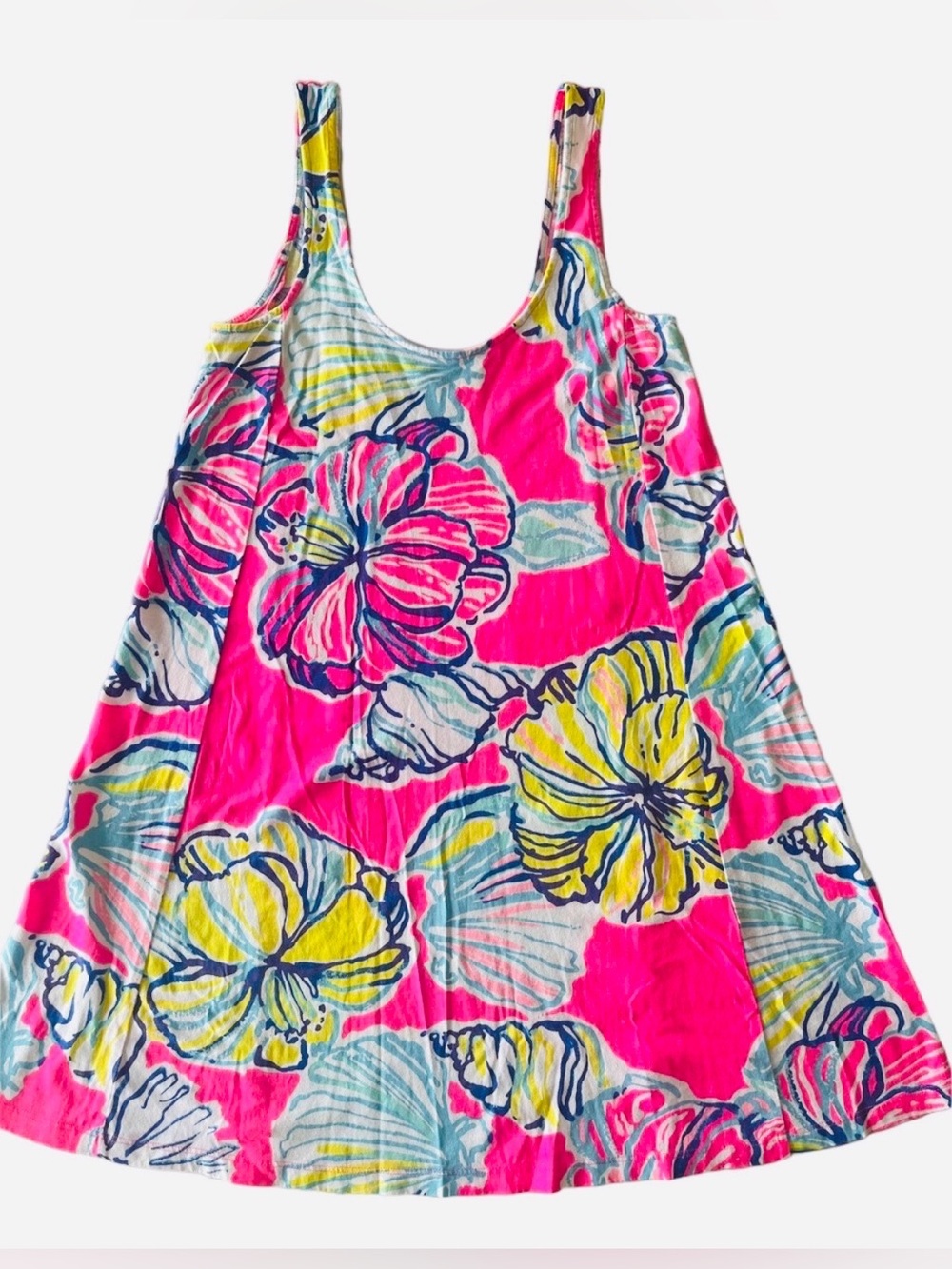 Lily Pulitzer Carmel Tank Dress in Kir Royal Pink Swept by the Tides XXS
